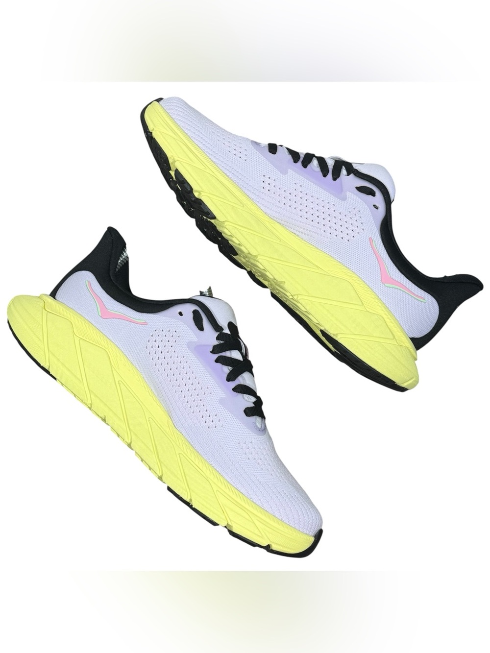 Hoka Arahi 7 Starlight Women's Size 6 B Medium Glow Yellow/Yuzu Lavender Purple - Picture 3 of 12